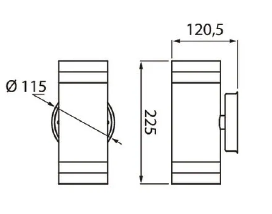 Airam Alppila XL-W Vägglampa IP44