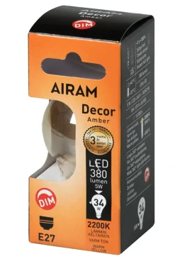 Airam LED Amber Klot E27 Dim