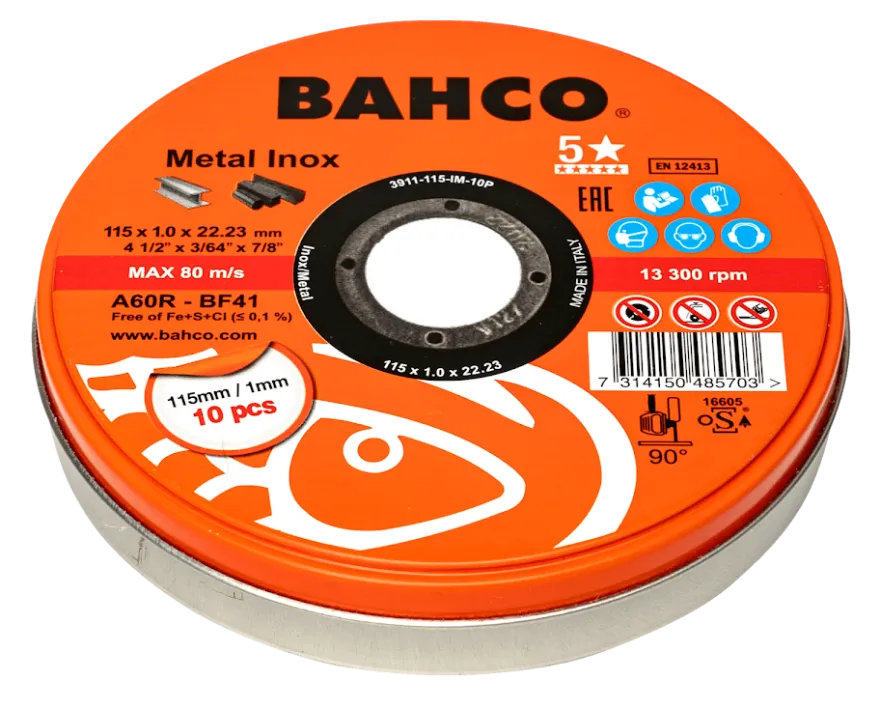 Bahco Kapskiva 115x1.6 Metall/Rostfritt Stål