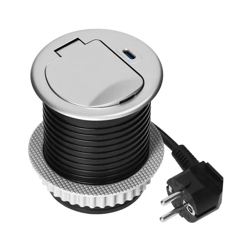 Bordsmodul med 1-vägsuttag och USB-C laddare