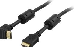 Deltaco HDMI Kabel 1.4 4K Rund 5m Vinklad Svart