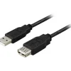 Deltaco USB 2.0 A 1-3m Förlängningskabel hona-hane