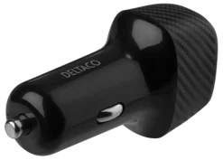Deltaco 12/24V USB-billaddare 1xUSB-A 1xUSB-C 36W