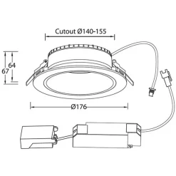 Designlight Tracy Downlight 2CCT 15W