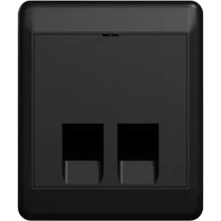Elko Modularuttag Cat6 UTP 2xRJ45 Utanpåliggande Svart