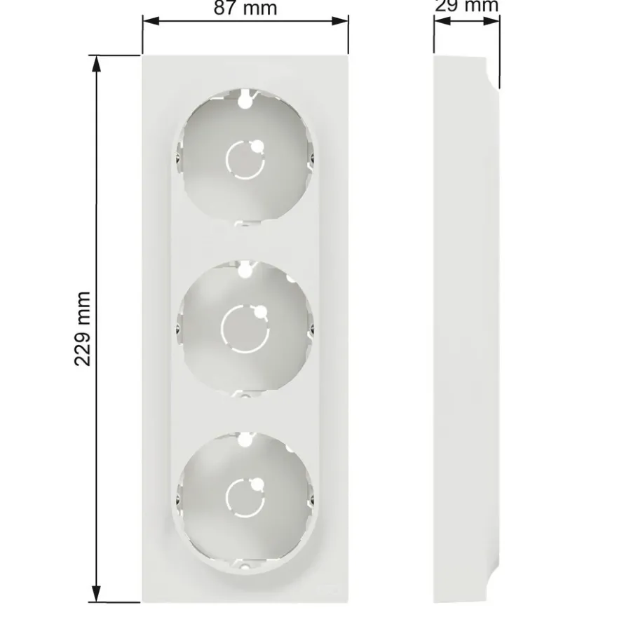 Elko One Förhöjningsram 3-fack Låg
