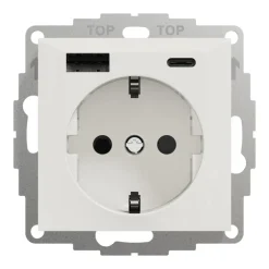 Elko Plus 1-vägsuttag Ladduttag USB A och USB C