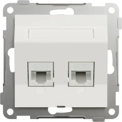 Elko RS/Plus Datauttag Keystone 2x8 Cat6 UTP Vinklad