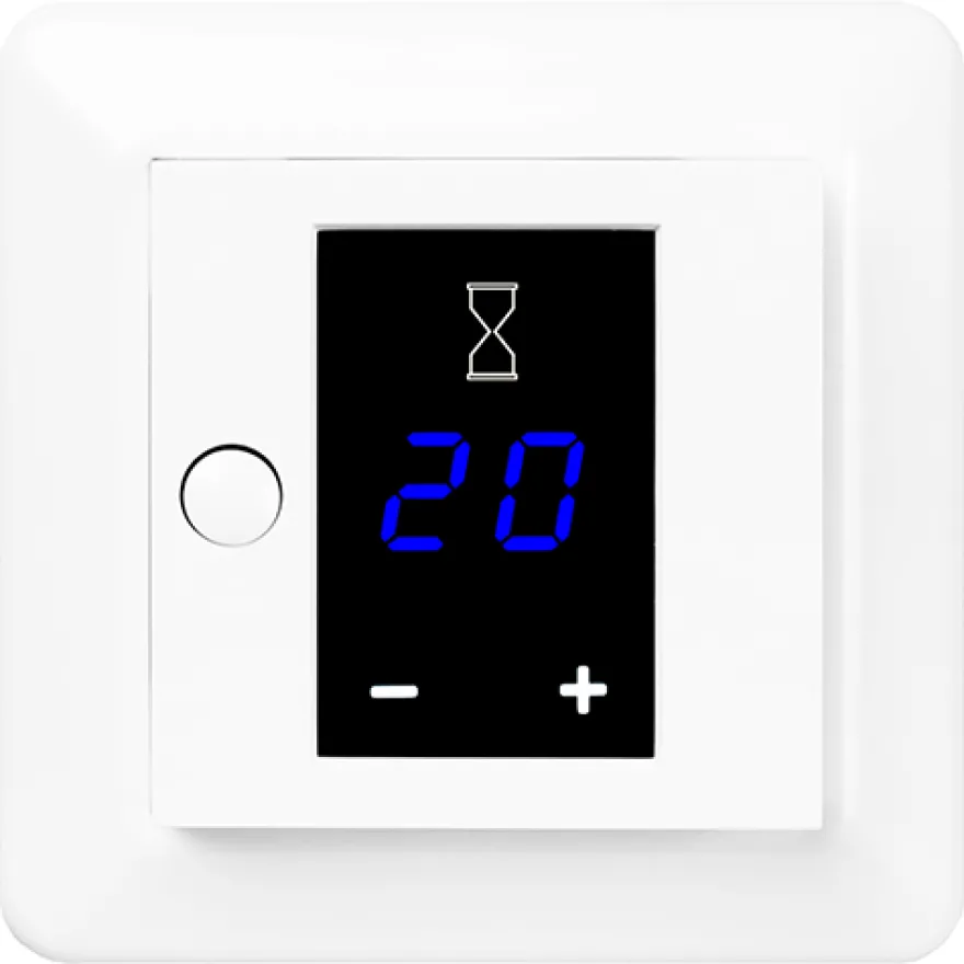 Elko RS Timer Display 2-pol 16A Infällt Renvit