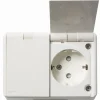 Elko 2-vägsuttag UTP IP44 med lock