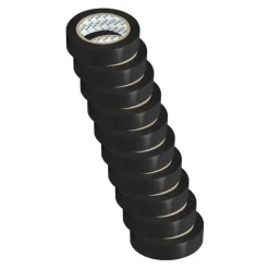 Eltejp 10-pack 19mm 20m Svart