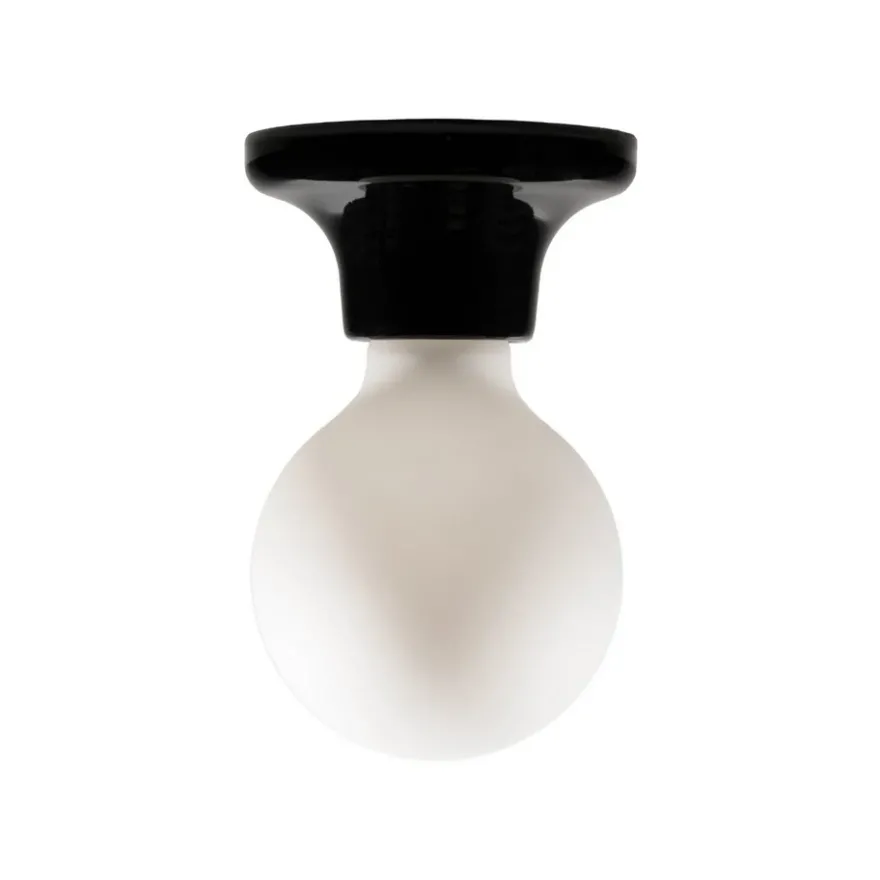 Fotlamphållare Porslin Rak Ø100mm E27