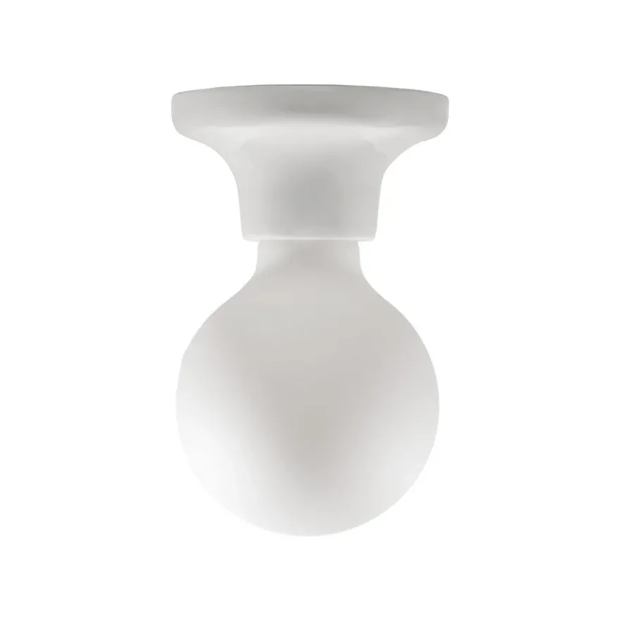 Fotlamphållare Porslin Rak Ø100mm E27