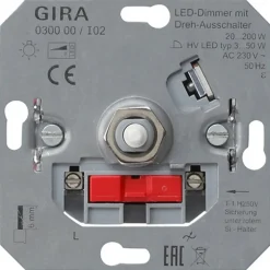 Gira Glödlampsdimmer 20-200W