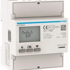 Hager Energimätare ECR380D 3-fas 80A
