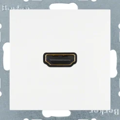 Hager S.1/B.3/B.7, Uttag HDMI 1.3, Polarvit matt