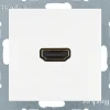 Hager S.1/B.3/B.7, Uttag 90° HDMI 1.3, Polarvit matt