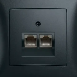 Hager S.1 Datauttag 2xRJ45 Kat6 STP Antracit