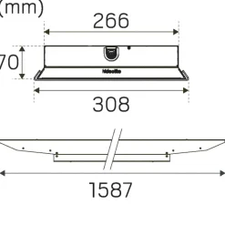 Hide-a-lite Indline Sport Grid IP23 XXL 90° Wide 4000K