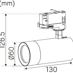 Hide a lite Track Optic XS 3-fas Spotlight