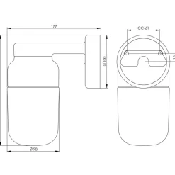 Ifö Ohm Wall 100/210 E27 Klar