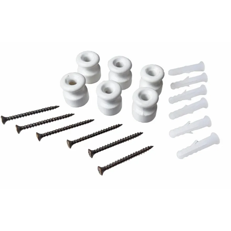 Isolatorer i porslin 6-pack