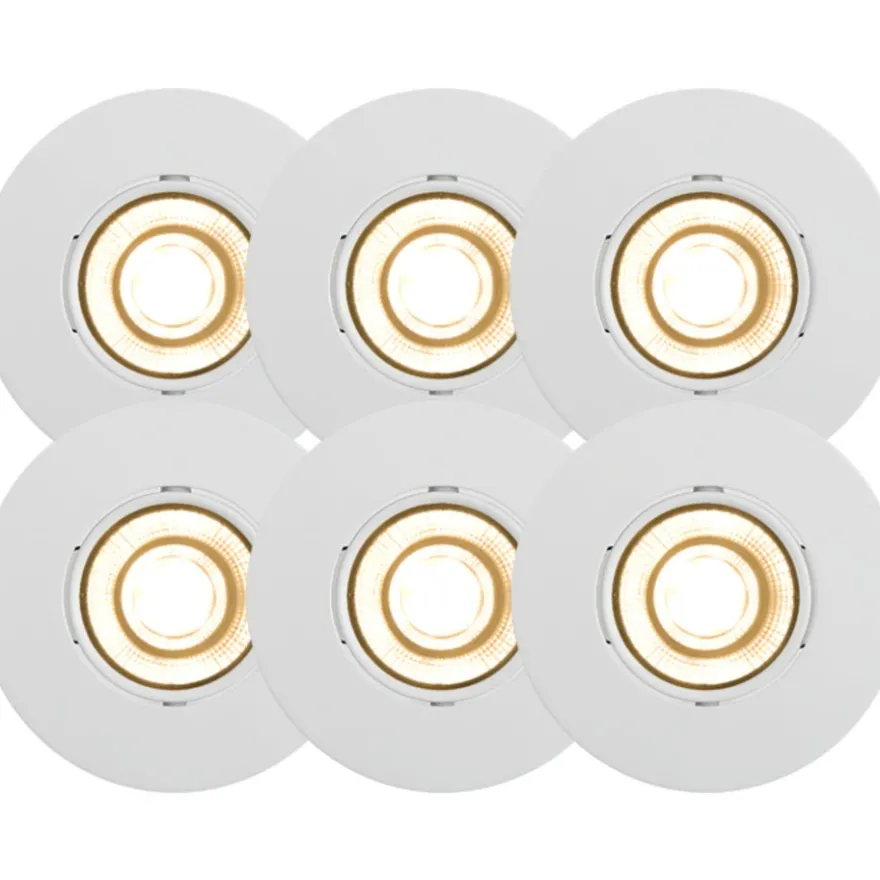 J&EL Alna Downlight Matt Vit 6-pack