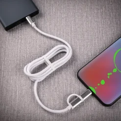 J&EL Laddkabel USB-C till USB-C + Lightning 1m