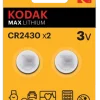 Kodak Max Lithium 3V CR2430 Batteri 2-pack