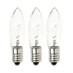 Konstsmide Reservlampa E10 3W 34V Klar 3-pack