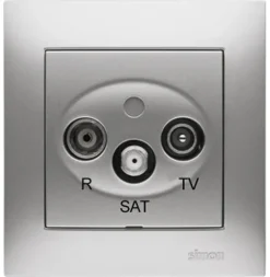 Kontakt Simon 54 Premium Antennuttag Sat uttag med slututtag