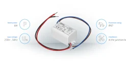 LED-driver Mini 6W 12V DC IP67