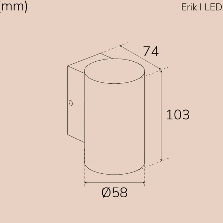 Llitt Erik I Väggarmatur LED