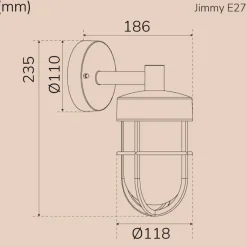 Llitt Jimmy Väggarmatur E27