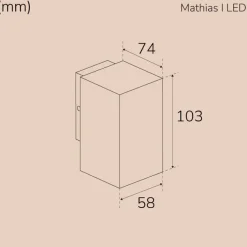 Llitt Mathias I Väggarmatur LED