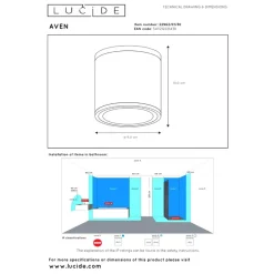 Lucide Aven Takspotlight Badrum IP65