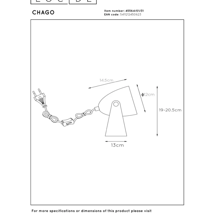 Lucide Chago Bordslampa E14