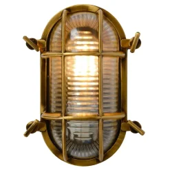 Lucide Dudley Vägglampa IP65 Mässing