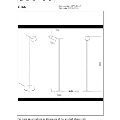 Lucide Gian Golvlampa LED