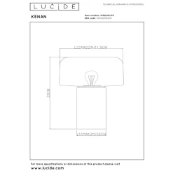 Lucide Kenan Bordslampa Trä