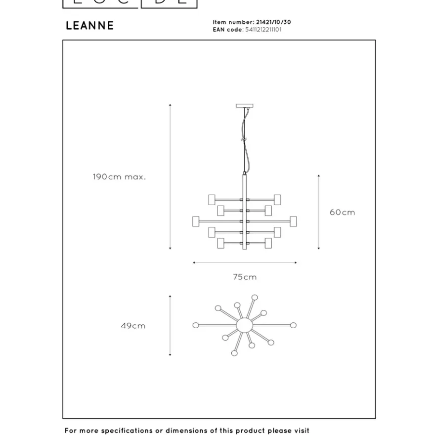 Lucide Leanne 10L Pendel E27