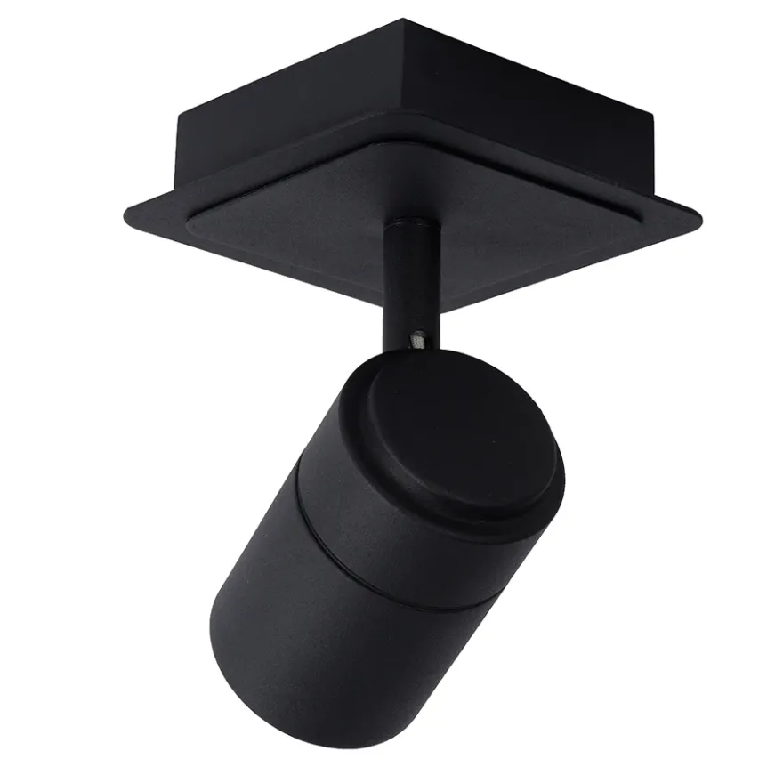 Lucide Lennert 1L Takspotlight IP44 Svart
