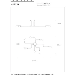 Lucide Lester 8L Taklampa