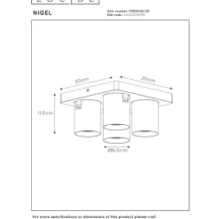 Lucide Nigel 4L Takspotlight GU10