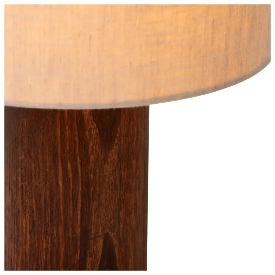 Lucide Tachina E27 Bordslampa Trä/Linne