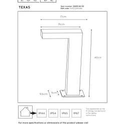 Lucide Texas 40 Pollare LED Antracit