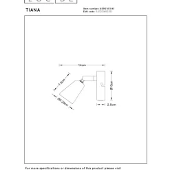 Lucide Tiana 1L Takspotlight GU10 Taupe