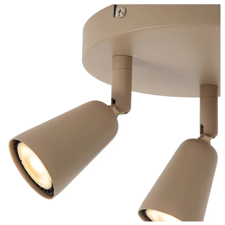 Lucide Tiana 3L Takspotlight GU10 Taupe