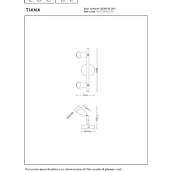 Lucide Tiana 2L Takspotlight GU10 Taupe