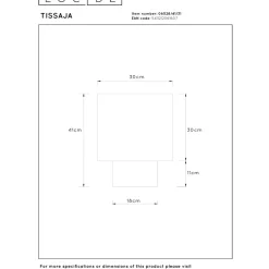 Lucide Tissaja 30 Bordslampa E27 Linne/Betong